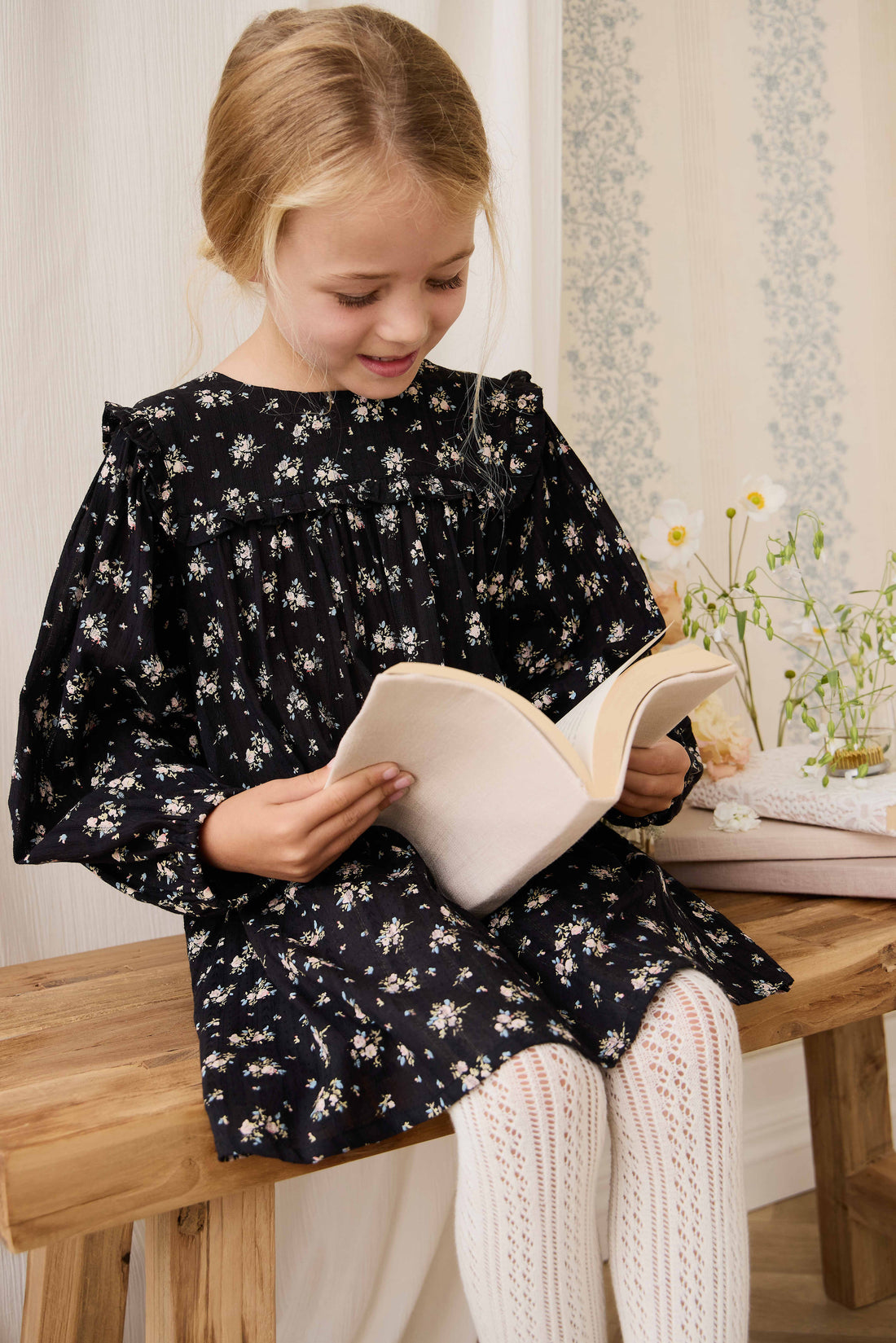 Isabella Tights - Parchment Childrens Tights from Jamie Kay USA