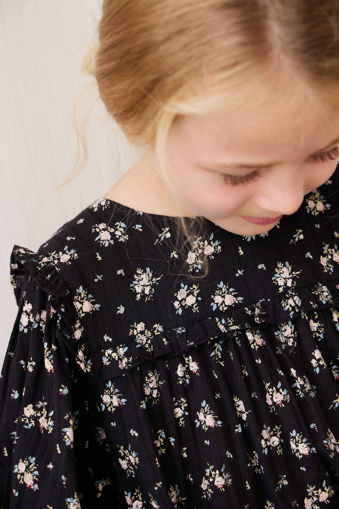Organic Cotton Gianna Dress - Cassie Caviar Childrens Dress from Jamie Kay USA