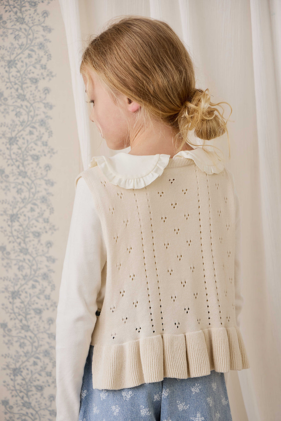 Organic Cotton Rib Adelaide Top - Parchment Childrens Top from Jamie Kay USA