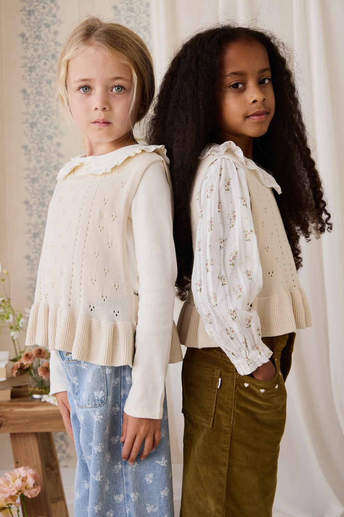 Erica Knitted Top - Vanilla Childrens Top from Jamie Kay USA