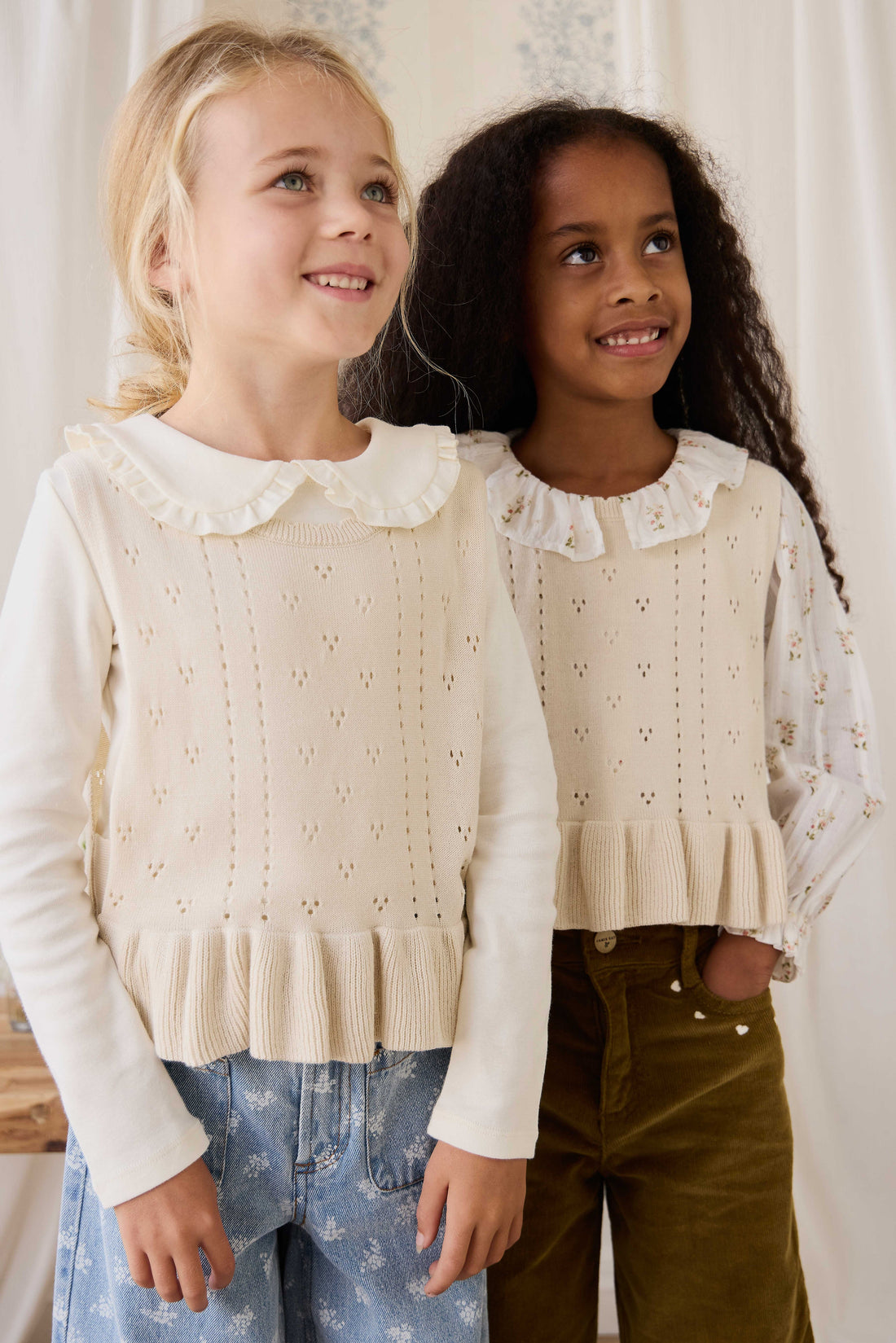 Erica Knitted Top - Vanilla Childrens Top from Jamie Kay USA