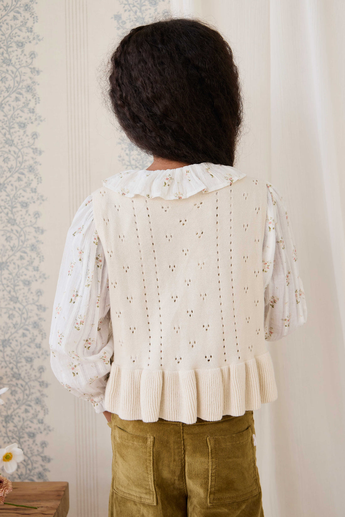 Erica Knitted Top - Vanilla Childrens Top from Jamie Kay USA