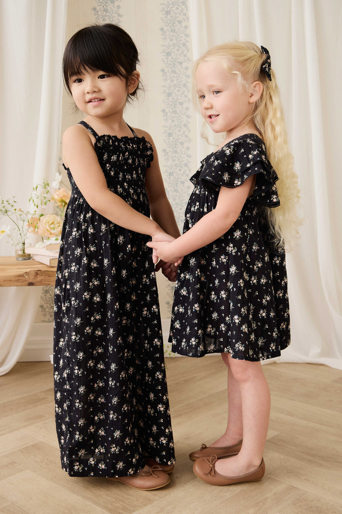 Organic Cotton Gianna Jumpsuit - Cassie Caviar Childrens Jumpsuit from Jamie Kay USA