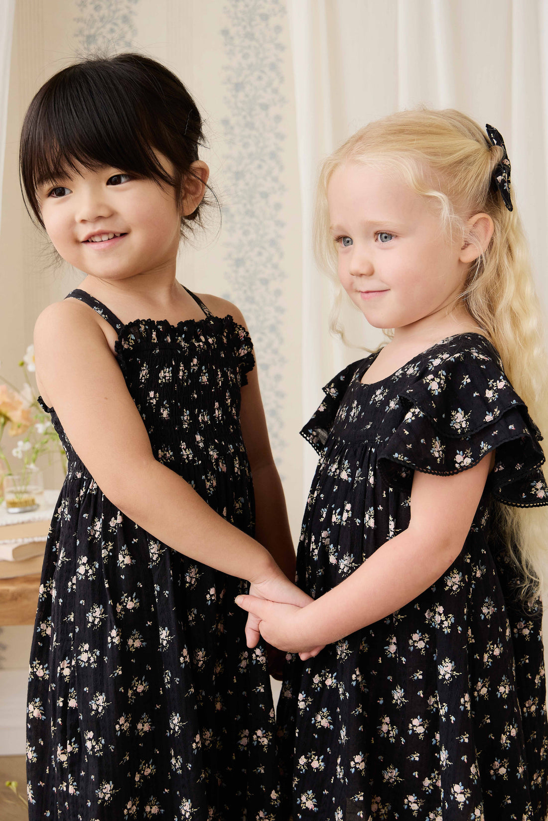 Organic Cotton Caroline Dress - Cassie Caviar Childrens Dress from Jamie Kay USA