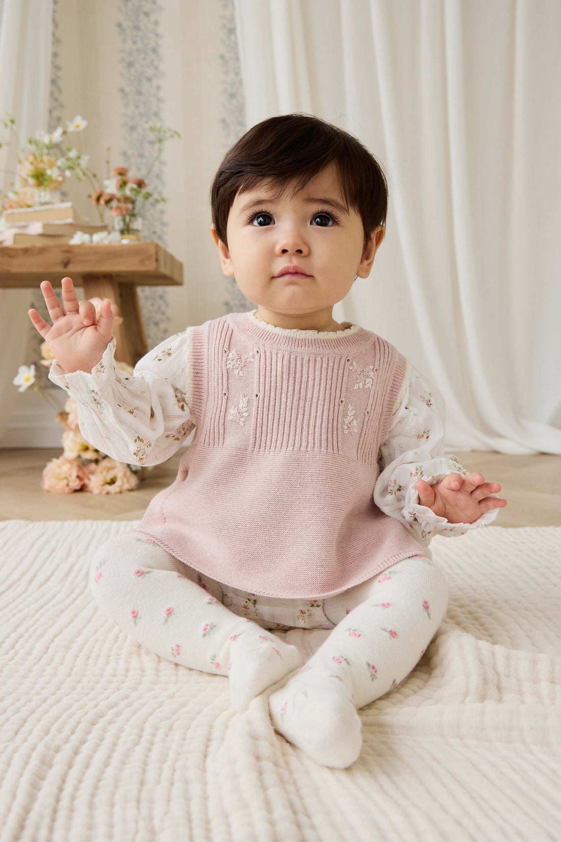 Sophia Tights - Sophia Flower Childrens Tights from Jamie Kay USA