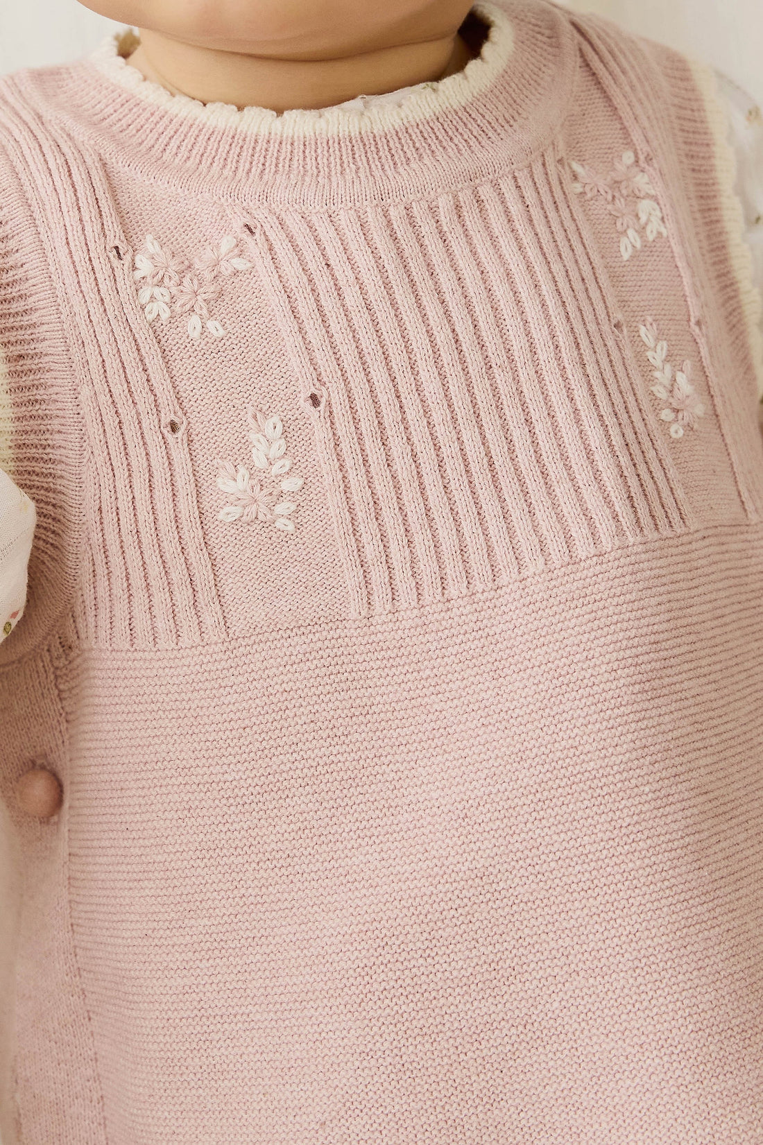 Abbie Knitted Top - Sweetpea Marle Abbie Flower Childrens Top from Jamie Kay USA