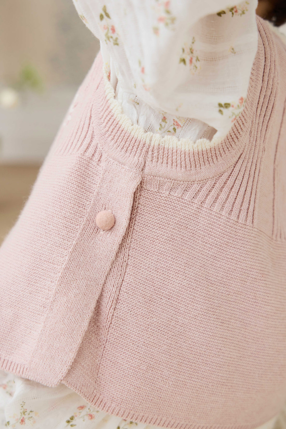 Abbie Knitted Top - Sweetpea Marle Abbie Flower Childrens Top from Jamie Kay USA