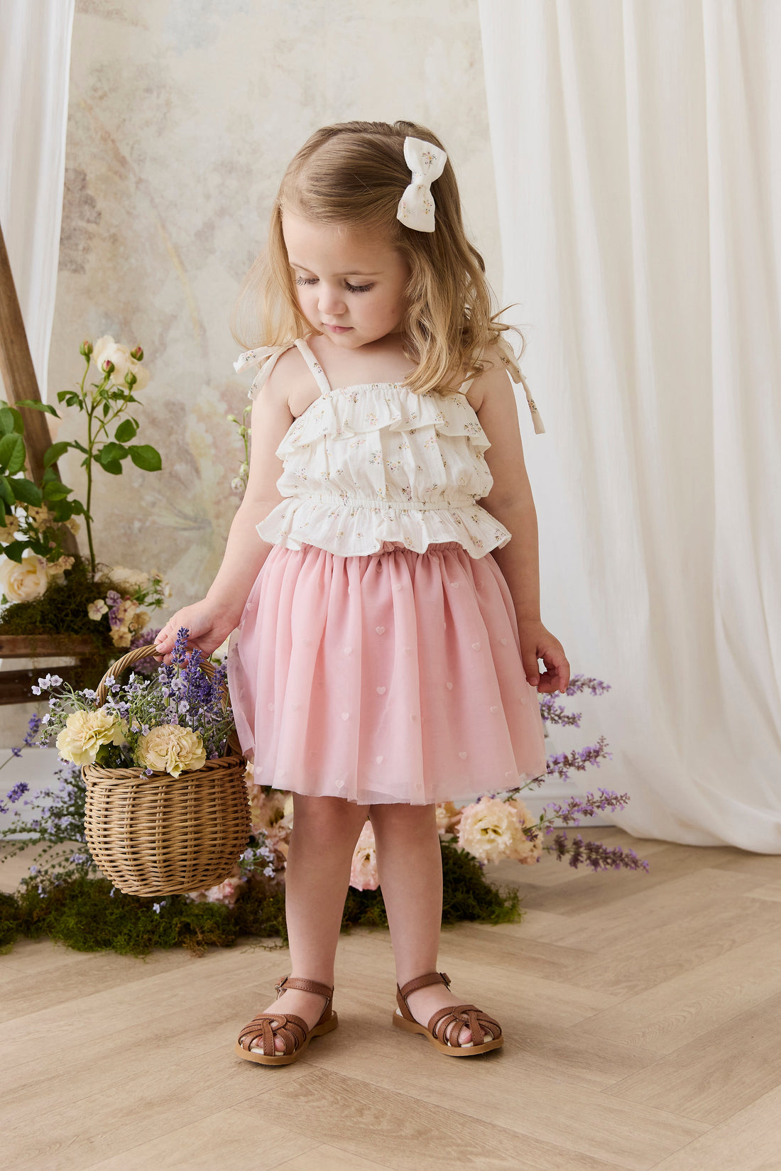 Lottie Skirt - Petite Heart Carnation – Jamie Kay USA