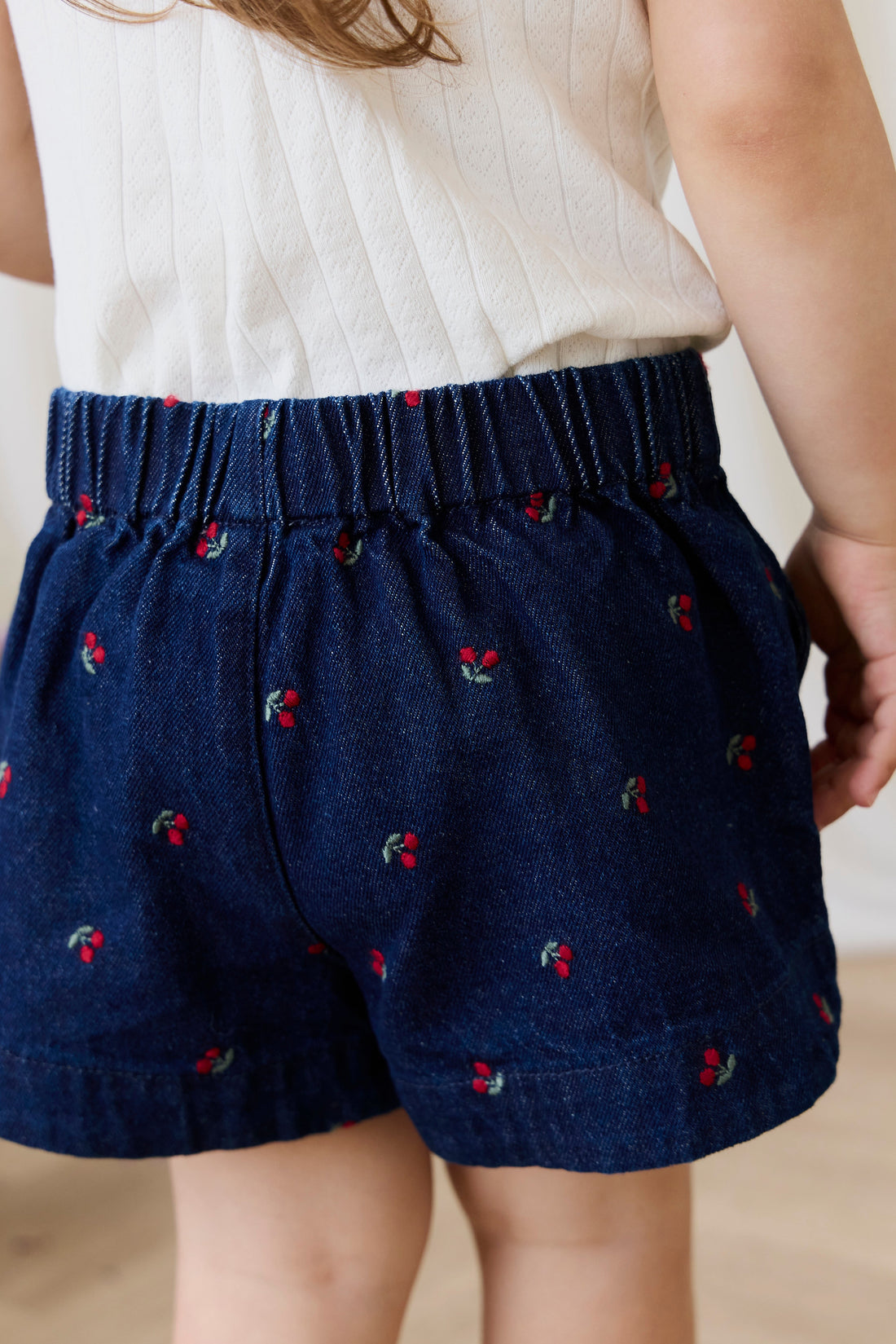 Jardine Short - Cerise Denim Childrens Short from Jamie Kay USA