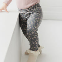 Organic Cotton Everyday Legging - Rosalie Floral Lava Childrens Legging from Jamie Kay USA