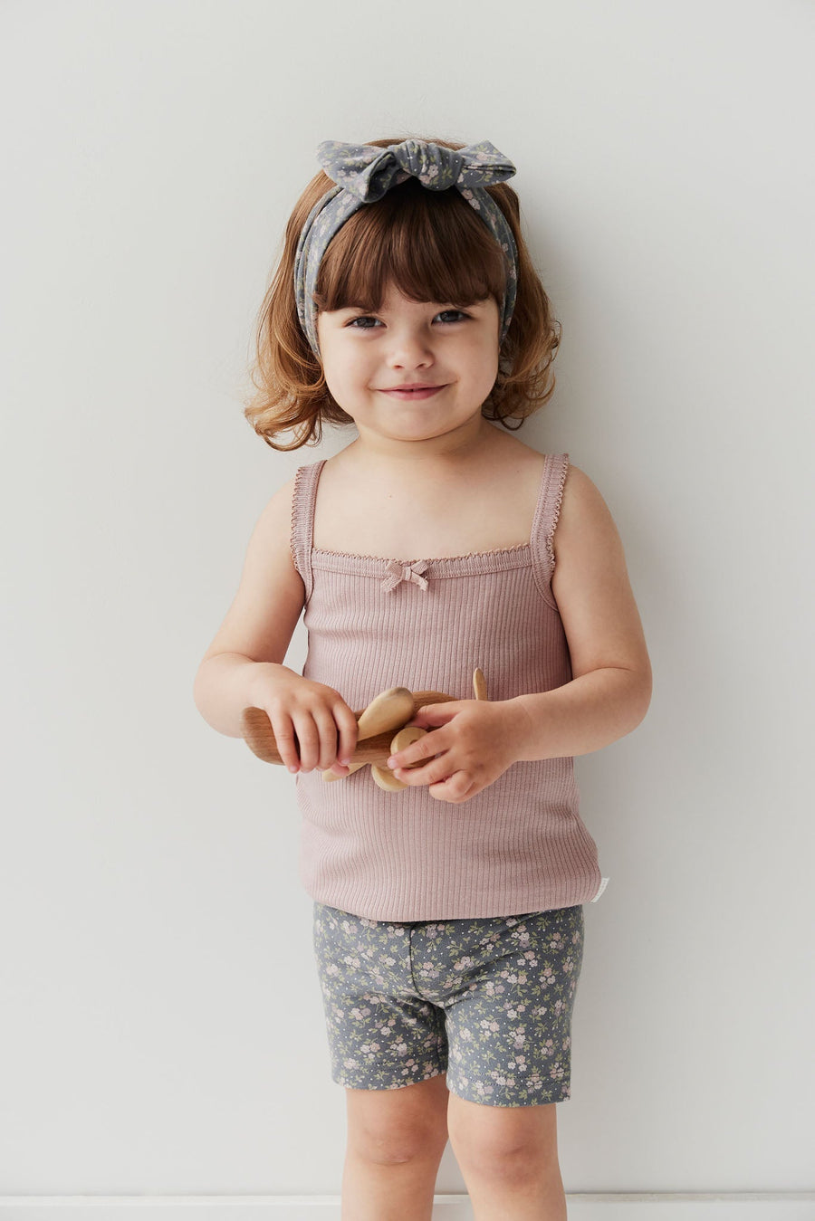 Organic Cotton Headband - Rosalie Floral Lava Childrens Headband from Jamie Kay USA