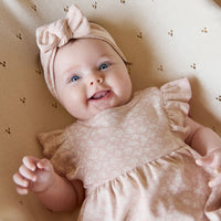 Organic Cotton Headband - Rosalie Field Rose Childrens Headband from Jamie Kay USA