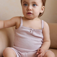 Organic Cotton Modal Singlet - Violet Tint Childrens Singlet from Jamie Kay USA