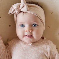 Organic Cotton Headband - Rosalie Field Rose Childrens Headband from Jamie Kay USA