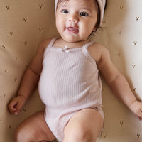 Organic Cotton Modal Singlet Bodysuit - Violet Tint Childrens Bodysuit from Jamie Kay USA