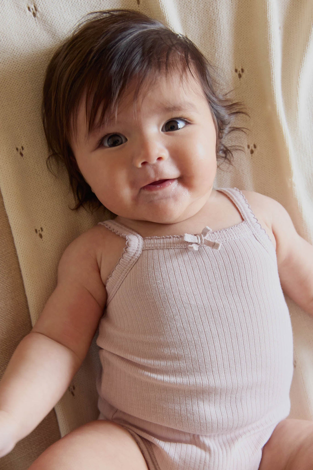 Organic Cotton Modal Singlet Bodysuit - Violet Tint Childrens Bodysuit from Jamie Kay USA