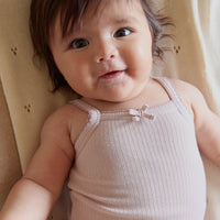 Organic Cotton Modal Singlet Bodysuit - Violet Tint Childrens Bodysuit from Jamie Kay USA