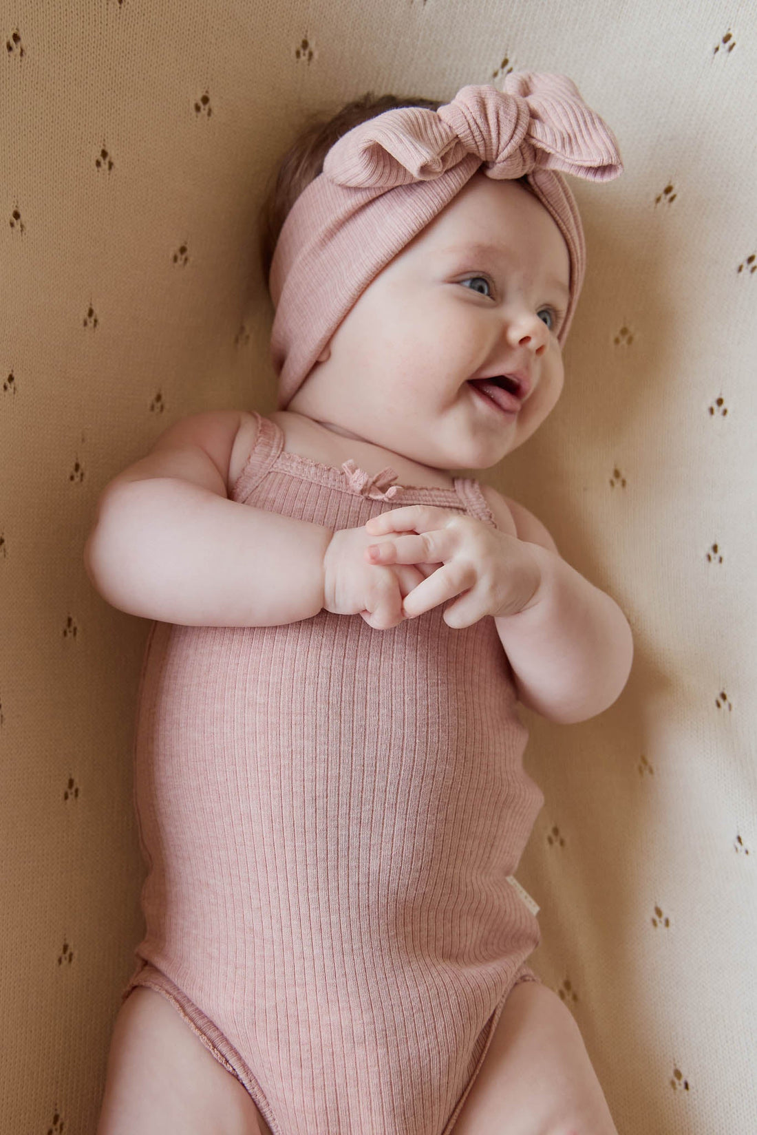 Organic Cotton Modal Singlet Bodysuit - Peony Marle Childrens Bodysuit from Jamie Kay USA