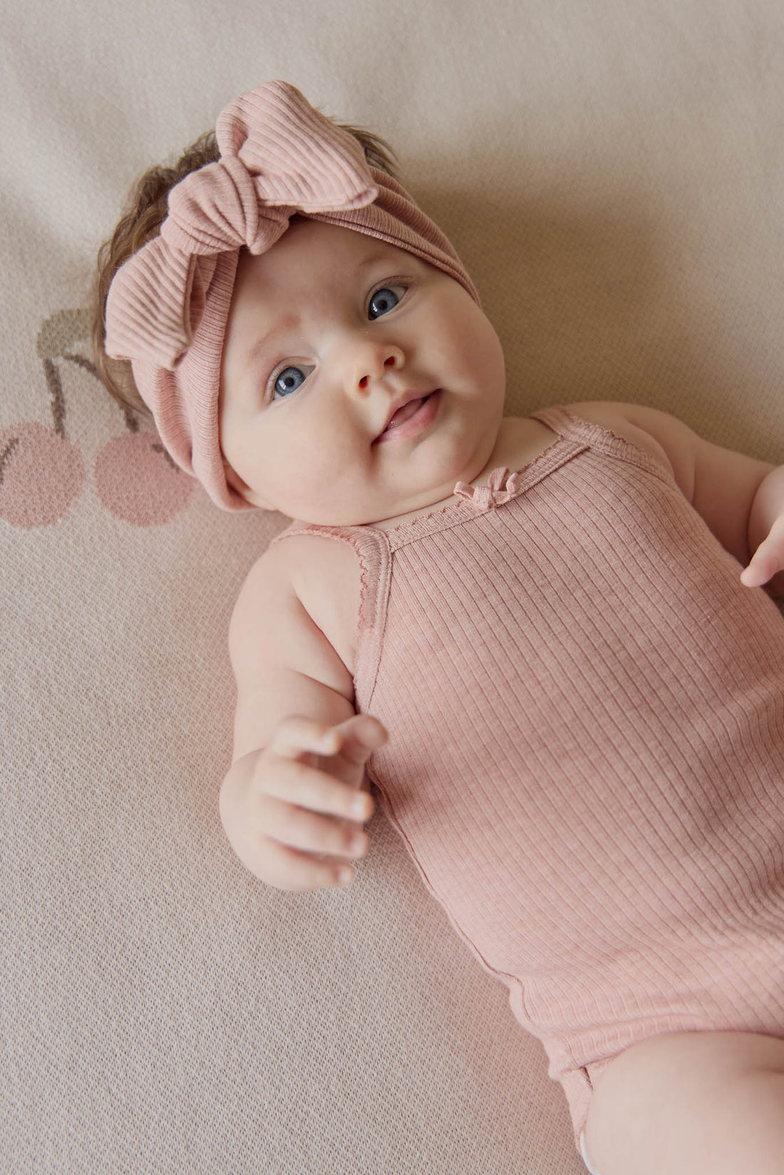 Organic Cotton Modal Singlet Bodysuit - Peony Marle Childrens Bodysuit from Jamie Kay USA