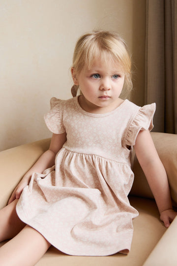 Organic Cotton Ada Dress - Rosalie Field Rose Childrens Dress from Jamie Kay USA