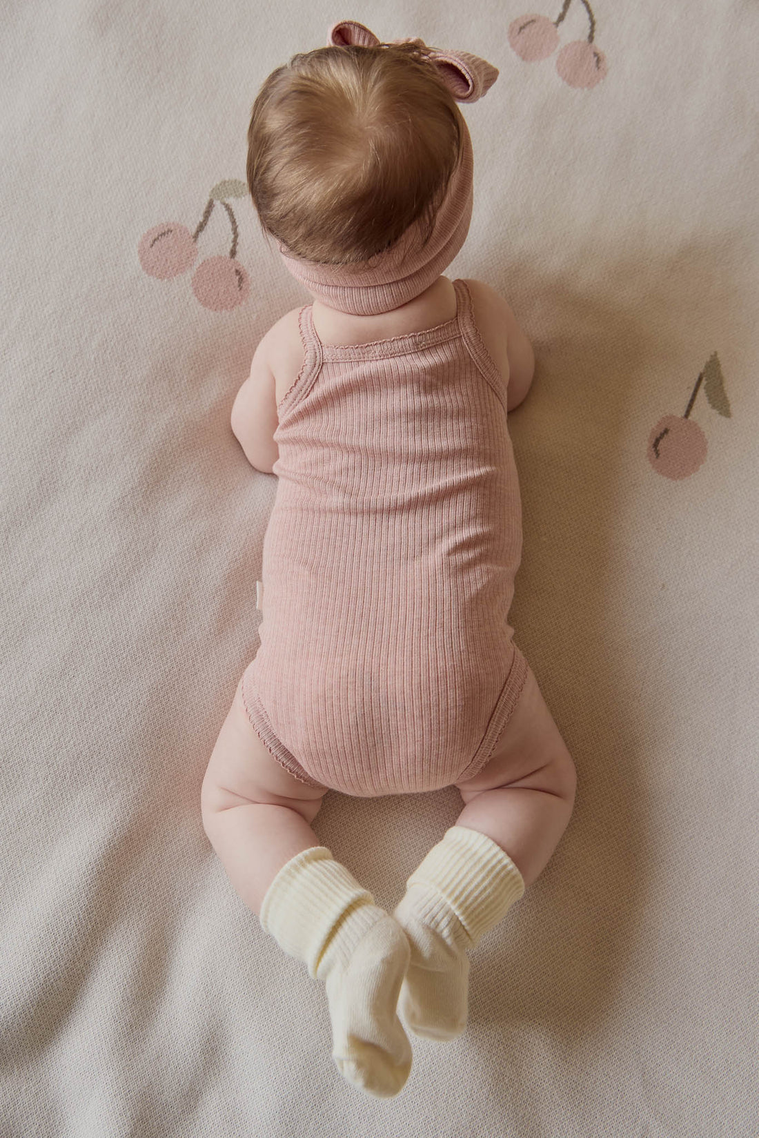 Organic Cotton Modal Singlet Bodysuit - Peony Marle Childrens Bodysuit from Jamie Kay USA