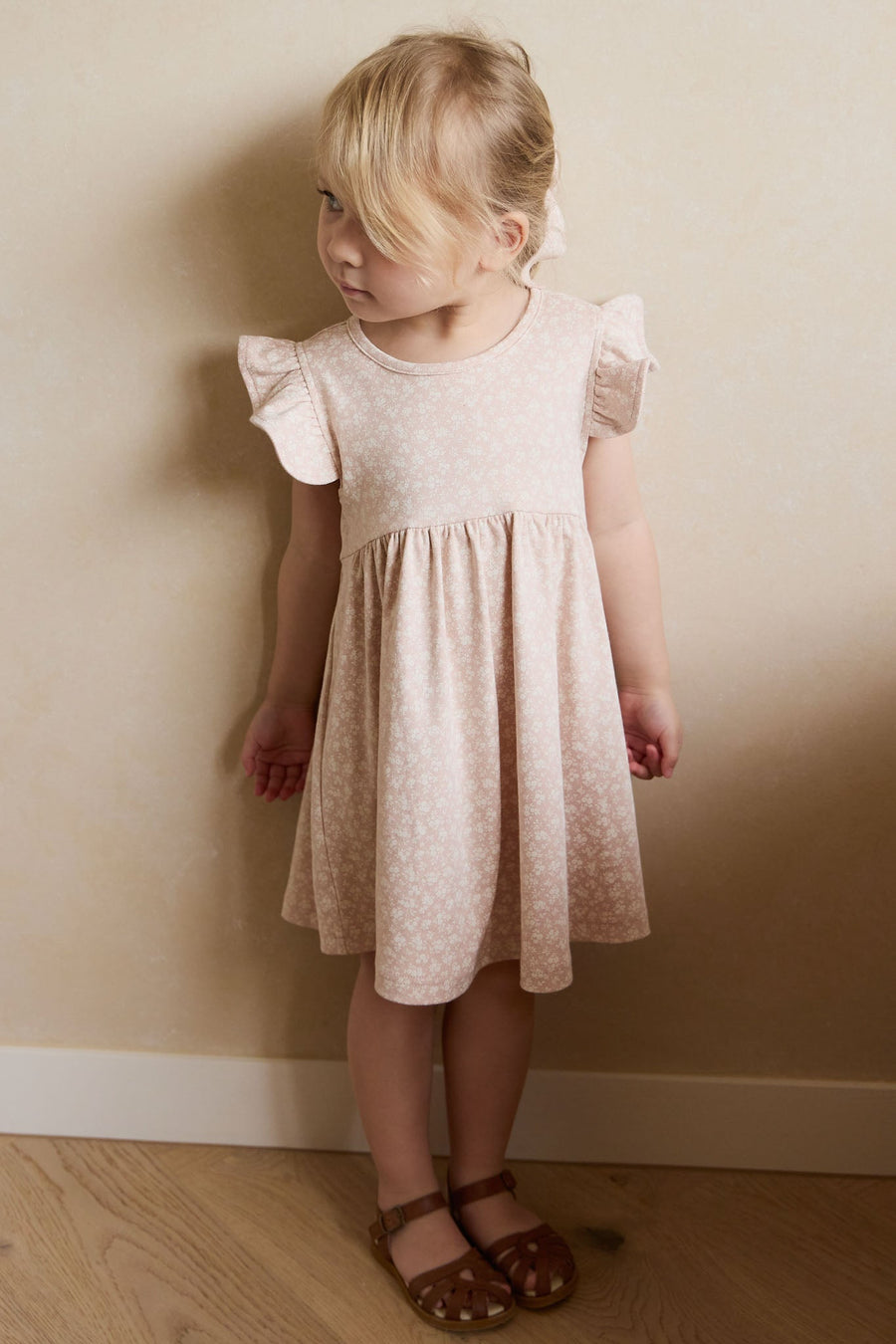 Organic Cotton Ada Dress - Rosalie Field Rose Childrens Dress from Jamie Kay USA