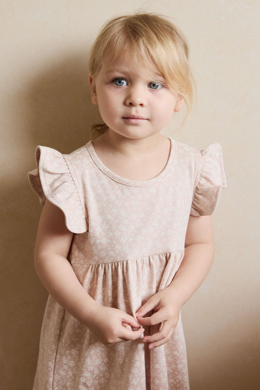 Organic Cotton Ada Dress - Rosalie Field Rose Childrens Dress from Jamie Kay USA