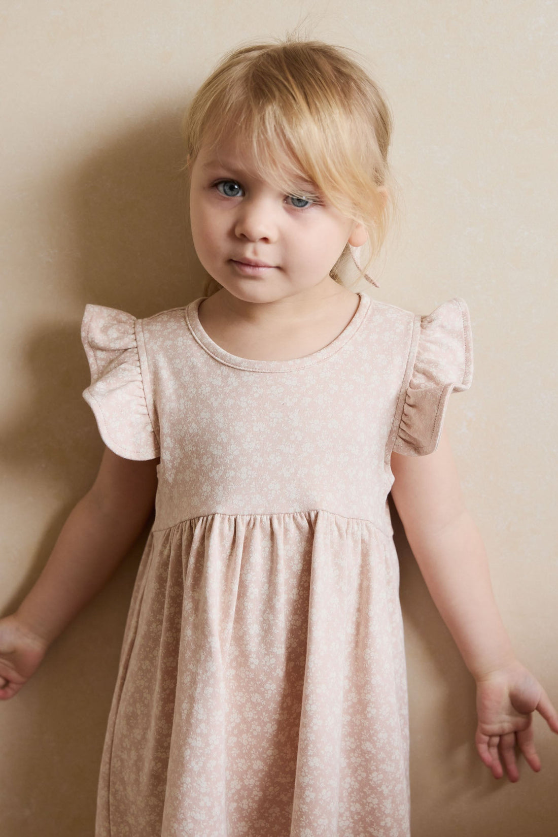 Organic Cotton Ada Dress - Rosalie Field Rose Childrens Dress from Jamie Kay USA