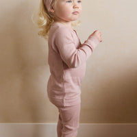 Organic Cotton Modal Everyday Legging - Peony Marle Childrens Legging from Jamie Kay USA