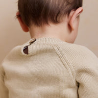 Ethan Jumper - Biscuit Jacquard Fresh Apple Childrens Jumper from Jamie Kay USA