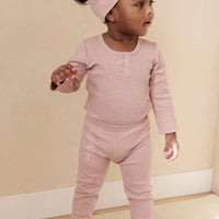 Organic Cotton Modal Everyday Legging - Peony Marle Childrens Legging from Jamie Kay USA