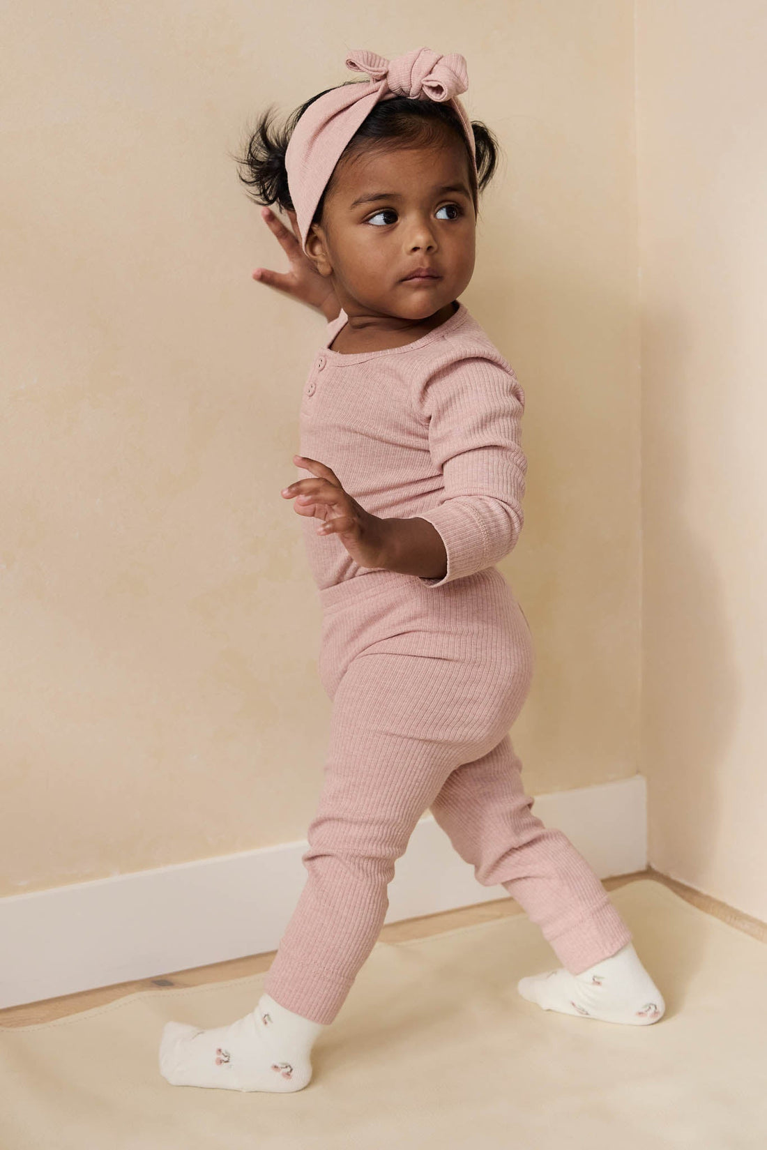 Organic Cotton Modal Everyday Legging - Peony Marle Childrens Legging from Jamie Kay USA