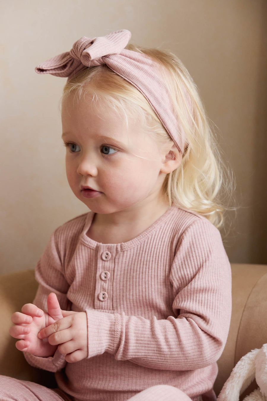 Organic Cotton Modal Lilian Headband - Peony Marle Childrens Headband from Jamie Kay USA