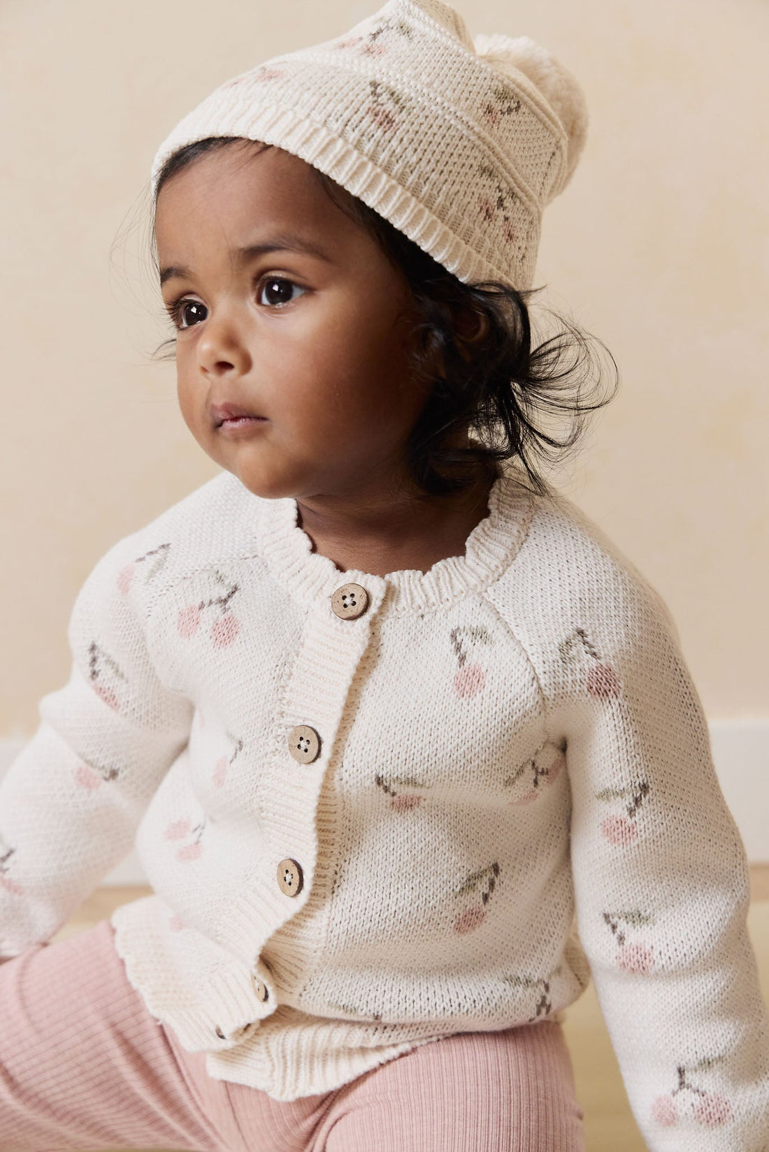 Delilah Cardigan - Cherry Love Blush Childrens Cardigan from Jamie Kay USA