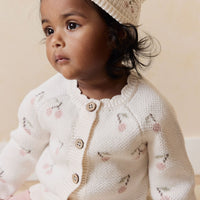 Delilah Cardigan - Cherry Love Blush Childrens Cardigan from Jamie Kay USA