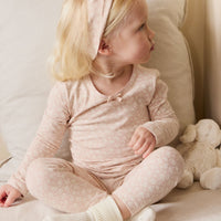 Organic Cotton Everyday Legging - Rosalie Field Rose Childrens Legging from Jamie Kay USA