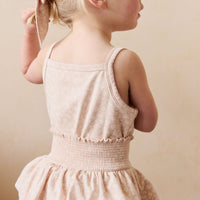 Organic Cotton Singlet - Rosalie Field Rose Childrens Singlet from Jamie Kay USA