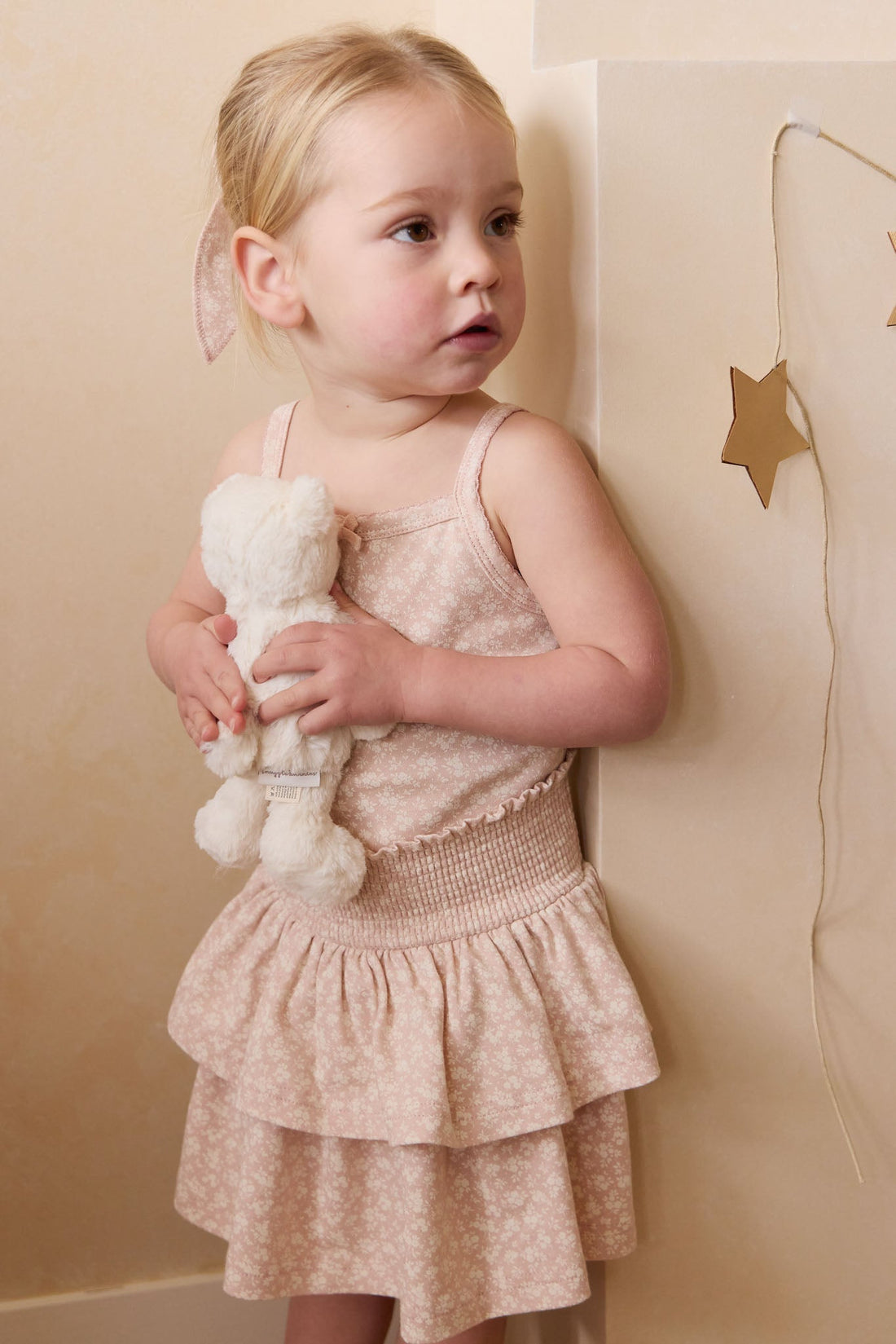 Organic Cotton Singlet - Rosalie Field Rose Childrens Singlet from Jamie Kay USA