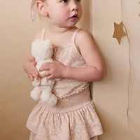 Organic Cotton Singlet - Rosalie Field Rose Childrens Singlet from Jamie Kay USA