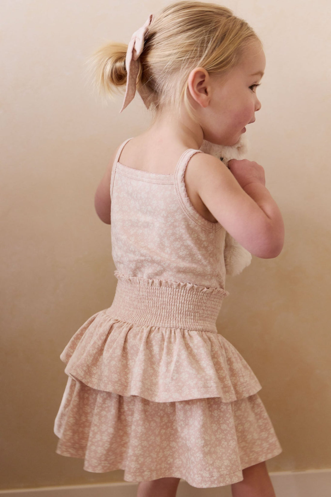 Organic Cotton Ruby Skirt - Rosalie Field Rose Childrens Dress from Jamie Kay USA