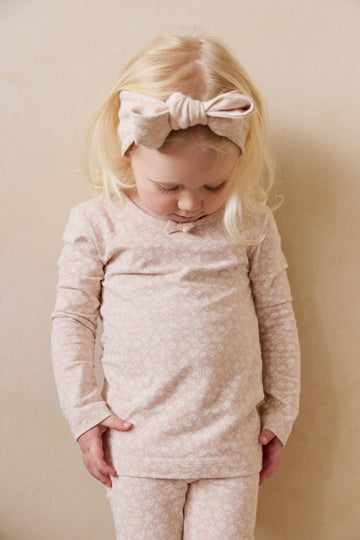 Organic Cotton Long Sleeve Top - Rosalie Field Rose Childrens Top from Jamie Kay USA