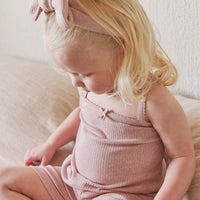 Organic Cotton Modal Singlet - Peony Marle Childrens Singlet from Jamie Kay USA