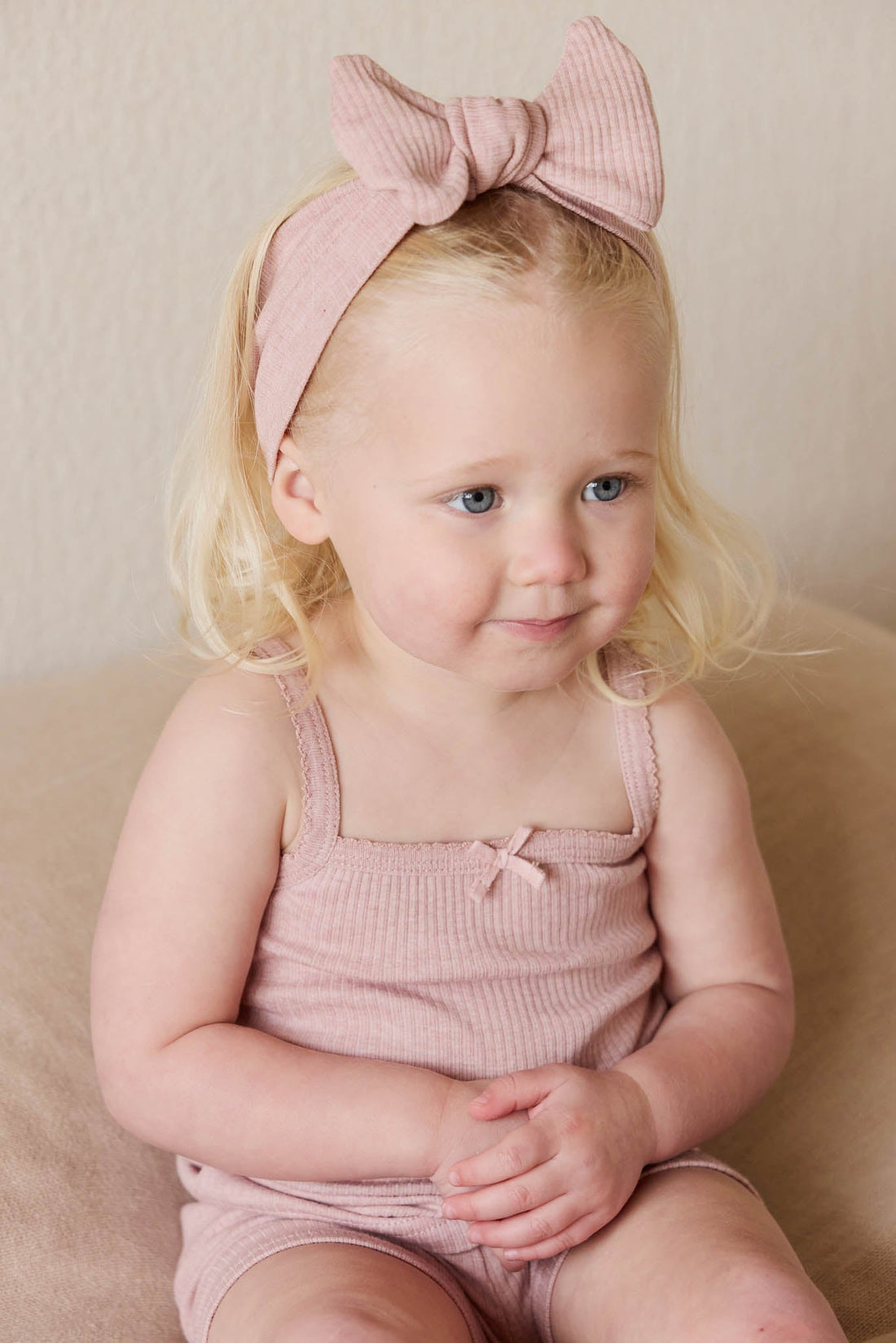 Organic Cotton Modal Singlet - Peony Marle Childrens Singlet from Jamie Kay USA