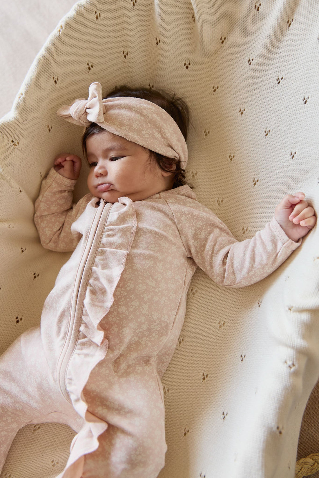 Organic Cotton Melanie Onepiece - Rosalie Field Rose Childrens Onepiece from Jamie Kay USA