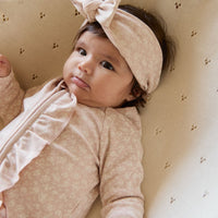 Organic Cotton Headband - Rosalie Field Rose Childrens Headband from Jamie Kay USA