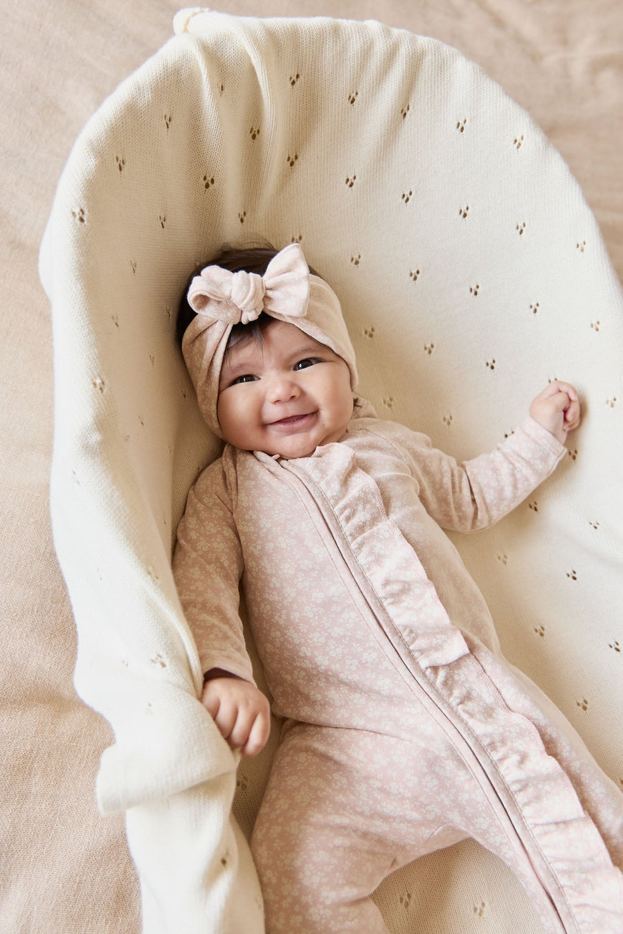 Organic Cotton Melanie Onepiece - Rosalie Field Rose Childrens Onepiece from Jamie Kay USA