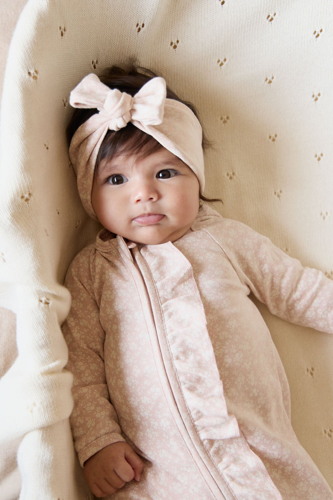 Organic Cotton Melanie Onepiece - Rosalie Field Rose Childrens Onepiece from Jamie Kay USA