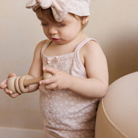 Organic Cotton Singlet - Rosalie Field Rose Childrens Singlet from Jamie Kay USA