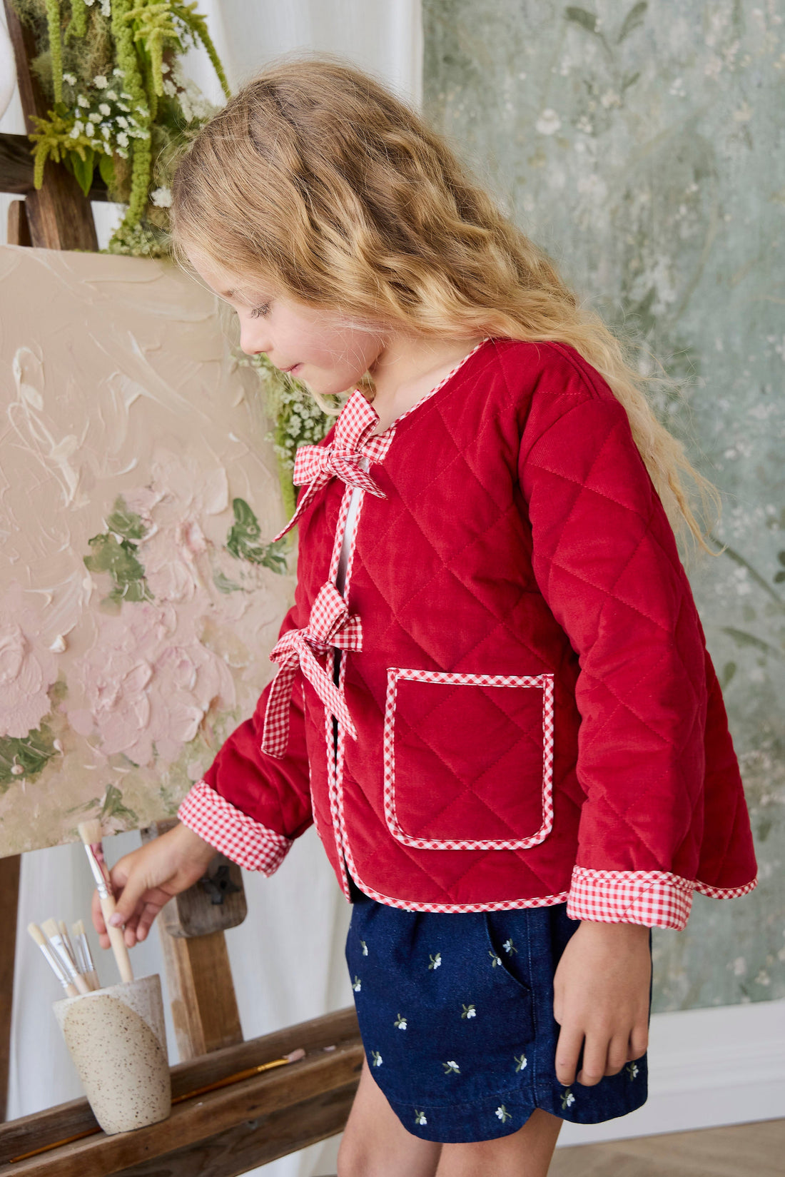 Winslet Jacket - Ribbon Childrens Jacket from Jamie Kay USA