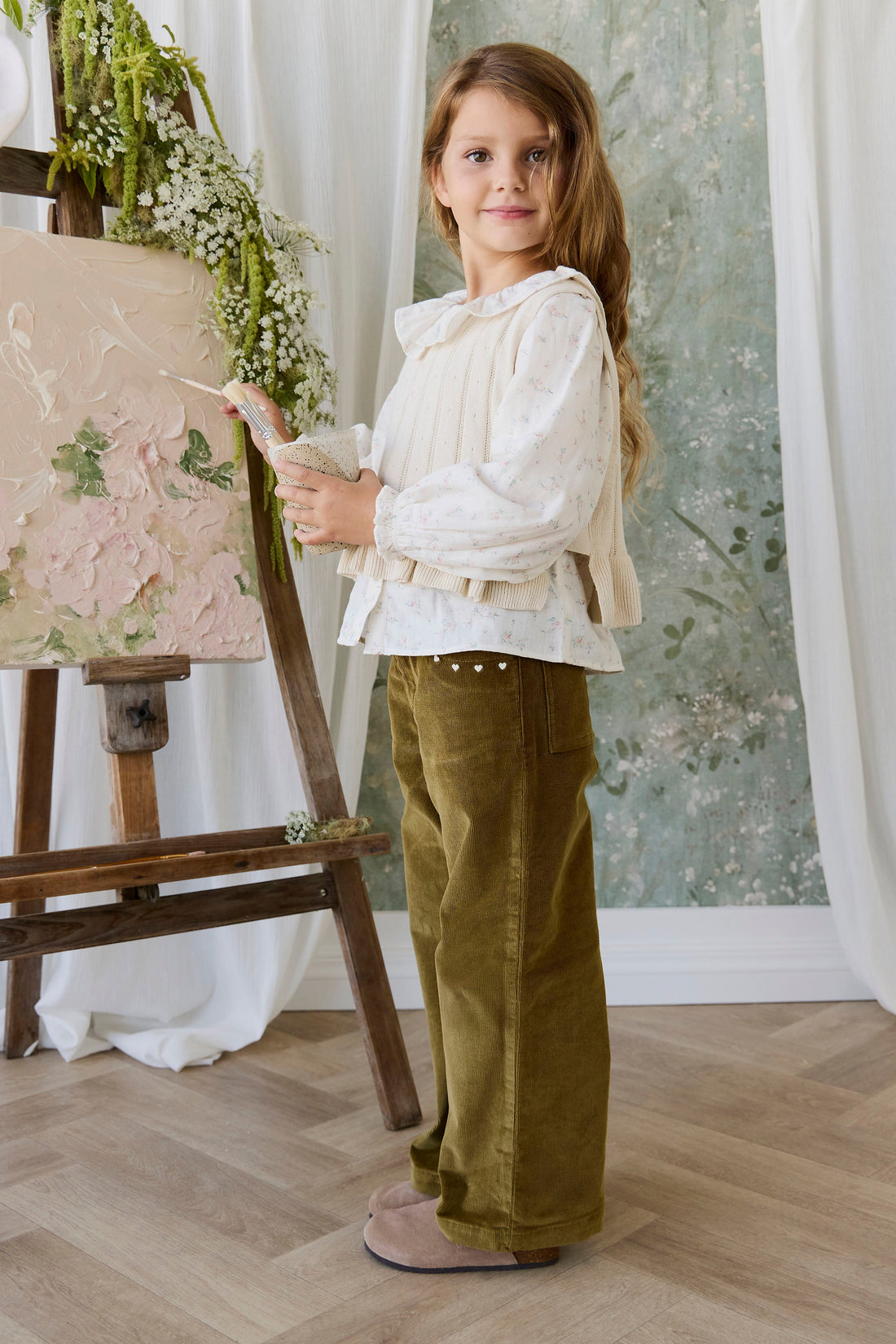Astra Pant - Chrysanthemum Childrens Pant from Jamie Kay USA